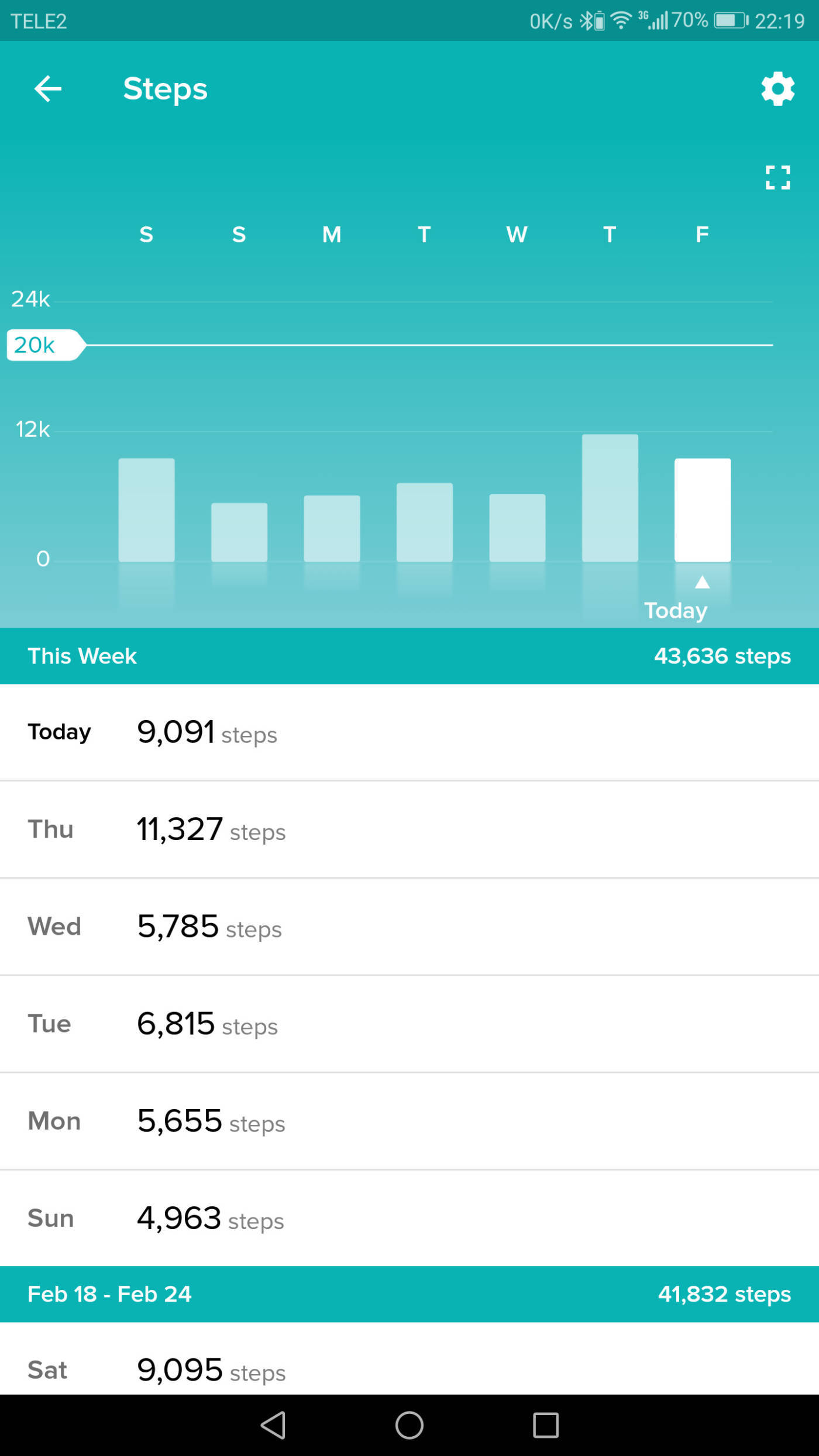 Fitbit - App - Steps